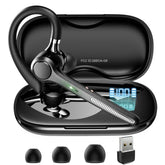 Bluetooth Headset, Wireless Earpiece With Upgrade Noise Canceling Mic,500Mah Charging Case Support 72H Talking Time,Hand-Free Headphones With Mute Button For Computer Cell Phones Trucker Work