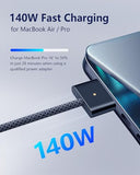 USB-C to Magnetic Charger Cable for MacBook Air & Pro (6.6ft/2m), Reinforced Fast Charging Braided Cord for MacBook Air & Pro 20212026, Midnight