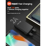 Portable Battery For Smartphones, Tablets 10000Mah 5V Power Bank Dual Usb Ports, High-Speed Charging, Compact External Battery Pack