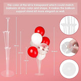 6 Sets Balloon Stand Kit - Red & White Table Centerpieces for Parties