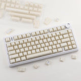 White Keycaps,166 Keys Pbt Custom Translucent Keycaps,Cherry Profile Crystal Jelly Keycap Set,Cute Shine Through Keyboard Key Caps For Mechanical Keyboards