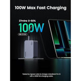 UGREEN Nexode Pro 100W USB C Charger, 3-Port GaN Compact Fast PPS Wall Charger for MacBook Pro/Air, Pixelbook, iPad, iPhone 16/15/14, Galaxy S24/S23, Pixel 9/8, Steam Deck and More