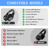 Replacement Ear Pads For Skullcandy Crusher Wireless/Crusher Anc/Crusher Evo,Hesh Anc/Hesh Evo/Hesh 3,Venue Anc Headphones,Crusher Evo Headphone Earpad Ear Cushions With Protein Leather(Brown)