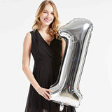40Inch Silver Foil 100 Helium Jumbo Digital Number Balloons, 100Th Bir