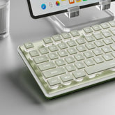 Eweadn F98 Wired Keyboard With Smart Display & Knob,98 Keys Aesthetic Computer Keyboards,Metal Panel,Cute Wired Cream Membrane Keyboard For Windows/Pc-Green