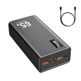 Power Bank Fast Charging 50000Mah, 65W Laptop Portable Charger Usb C Compatible With Macbook Dell, Pd External Battery Bank Compatible With Iphone 14/13, Cell Phone, Tablet, 3 Output &1 Input(Black)