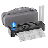 Portable Wireless Thermal Printers For Travel, Inkless Bluetooth Thermal Printer Support 8.5" X 11" Letter & A4, Mobile Printer For Phone Laptop, Included Carry Bag & Paper Kit