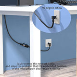 2Pack Cat6 Extension Cable 90 Degree,Cat6 Ethernet Extender Right Angle Upward