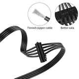 Motherboard Atx Mini 4-Pin To 2X Right-Angle 15 Pin Sata Power Splitter Cable