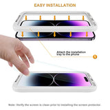 (2 Pack) Designed For Iphone 14 Pro Max (6.7 Inch)+ Camera Lens Tempered Glass Screen Protector With (Easy Installation Tray), Anti Scratch, Bubble Free