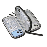 Electronic Organizer Bag, Waterproof Portable Travel Cable Storage Bag, Multifunctional Cord Storage Case For Usb Drive, Dard Drive, Power Bank, Charger, Mouse, Usb Cable, Headphones - Black