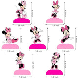 Minnie Birthday Party Supplies, 7Pcs Honeycomb Centerpieces For Mouse Party Decorations, Double Sided Table Decorations Centerpieces Party