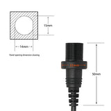 30cm Left Angle Micro USB Mount Extension Dash Flush Cable for Car, Boat, Motorcycle, Truck Dashboard(L-Micro)