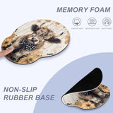 Highland Cow Pumpkin Mouse Pad Computer Mouse Pad With Wrist Support Rest Non-Slip Small Black