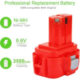 3.5Ah Replacement For Makita 9.6V Battery Pa09 9100 9100A 9120 9122 9133 9134 9135 9135A 192595-8 192596-6 192638-6 193977-7 Ni-Mh Battery