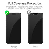 JETech Full Coverage Screen Protector for iPhone 14 Pro 6.1-Inch, Black Edge Tempered Glass Film with Easy Installation Tool, Case-Friendly, HD Clear, 3-Pack