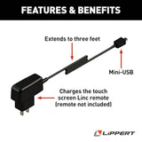 Lippert Replacement LCD Mini-USB Charger for Ground Control 3.0 — Keep Your Automatic Leveling System Running Smoothly - Easy Replacement for the Touchscreen Remote Charger — 267401