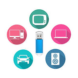 Usb Flash Drive 32Gb, Thumb Drive 2.0 High Speed Memory Stick Jump/ Zip/ Pen Drive,Blue,32 Gb