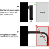 CableCreation 2-Pack 3.5mm Audio Cable 3FT/0.9m, 90 Degree Stereo Jack 3.5mm Aux Cable for Headphone, Phone, 2018 Mac mini, Surface Dock, iPhones, Speaker, Tablets, Laptops, Car Stereo & More