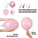 Pink White Balloons Garland Arch Kit 104 Pcs Metallic Pink Gold Confet