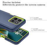 Phone Case For Motorola Moto G 2025/Moto G Play 5G 2025 Case With Hd Screen Protector, Heavy Duty Shockproof & Dropproof 3-Layer Cover Phone Case,Darkbluegreen