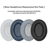 Earpads Cushions Replacement For Bose Qc35 (Quietcomfort 35) & Qc35Ii Headphones Ear Pads,Soft Protein Leather,Noise Isolation Foam(White)