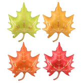 Fall Maple Leaf Foil Balloons: Autumn Party Decor, 4 Pcs