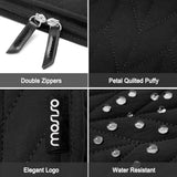 MOSISO 360 Protective 13-14 inch Laptop Case, 13.3 inch Laptop Sleeve Lightweight Petal Quilted Computer Bag Compatible with MacBook Air 13.6/Pro 13/14, HP, Dell, ASUS, Lenovo with Small Case, Black