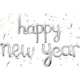 Sliver Happy New Year Balloons 2026, New Years Eve Balloons, Nye Decorations 2026, Foil Party Balloon Eve Decorations Supplies