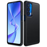 For Motorola Edge 2021 / Motorola Edge 5G Uw Case: Heavy Duty Shockproof Protective Phone Case - Anti-Slip Textured Hard Cover + Soft Silicone Rubber Bumper, Military Armor Case - Black
