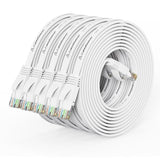 Cat 6 Ethernet Cable 10Ft 5 Pack, Flat Internet Network Cord - Cat6 Ethernet P