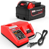 18V 6.0Ah Battery Rapid Charger Station Combo Kit - Replacement For Milwaukee M12-18 Power Tool Battery & Charger 4811-1862 4811-1852 4811-1840 4811-1830 4811-1811 4811-1815 4811-1820 4811-1841