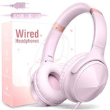 USB C Over Ear Headphones Wired, USB C Wired Headphones with Microphone, Volume Control, HD Stereo Sound, Foldable & Lightweight USB Type C Headphone