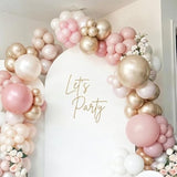 Dusty Pink And Gold Balloons, 60Pcs Double Stuffed Pearl White Blush Pink Balloon, 12 Inch Apricot Champagne Gold Balloons Helium For Women Girls Boho Birthday Wedding Bridal Shower Party Decorations