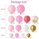 Pink & Gold Balloon Arch Kit – 159pcs for Weddings, Birthdays, Baby Showers and More