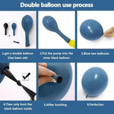 Dusty Blue Balloon Garland Slate Blue Latex Balloons Different Sizes D
