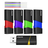 8Gb Flash Drive 5 Pack Fat32 Thumb Drives Slide Retractable Usb Drives 8Gb 5 Pack Memory Sticks For Data Storage (Mixed Color:Yellow,Red,Blue,Green,Purple)