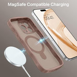 Iphone 15 Pro Max Case,Magnetic Slim Magsafe Curly Wave Edge Translucent Matte Back Foldable Ring Holder Kickstand Shockproof Protective Phone Cover For Iphone 15 Pro Max 6.7", Desert Titanium