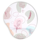 Ergonomic Mouse Pad With Wrist Support,Cute Floral Pattern Mouse Pads With Wrist Rest,Comfortable Mouse Pad For Home Office Gaming Work Computers Laptop With Non-Slip Pu Base (Rose Fantasy)