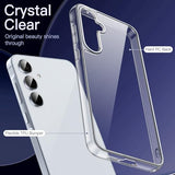 Case for Galaxy A55 5G, Non-Yellowing Shockproof Bumper Protective Phone Cover, Anti-Scratch Hard PC Back (Clear)
