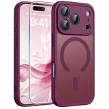 Translucent Wine Red MagSafe Case for iPhone 17 Pro Max