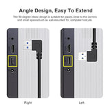 Superspeed Usb 3.0 Male To Female Extension Data Cable Left And Right Angle 2Pcs (20Cm,8In)