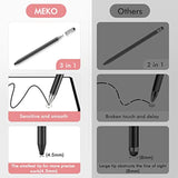 3 In 1 Stylus Pens For Touch Screens, High Sensitivity & Precision Capacitive Stylus For Apple Ipad Iphone Tablets Samsung Galaxy All Universal Touchscreen Devices (2 Pack-Black/Rose Gold)
