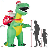 8Ft Christmas Inflatables Santa Claus Riding Dinosaur,Inflatables Decorations Outdoor/Indoor,Christmas Blow Up Santa Cla