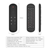 Air Mouse Remote Control Mouse Wireless Mini Keyboard 2.4G & Bt5.2 Motion Sensing Backlit Rechargeable Compatible With Android Tv Box/Pc/Smart Tv/Projector/All-In-One Pc/Mac Black