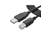 12Ft Extra Long USB-Printer-Cable 2.0 for HP OfficeJet Laserjet Envy, Canon Pixma, Epson Workforce, Stylus, Expression Home, Brother, Silhouette Cameo, Dell Scanner Fax Cord
