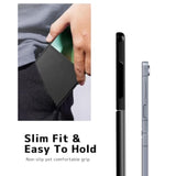 For Motorola Razr Ultra 2025 Case With Invisible Kickstand, Built-In Screen Protector Slim Thin Pu Leather Matte Pc Shockproof 60Ultra Phone Cover For Moto Razr Ultra Case 2025 β Carbon Fiber