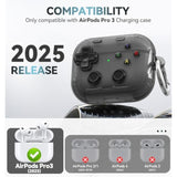 AirPods Pro 3 Case Cover with Safety Lock - Clear Black