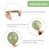 65 Pcs 12 Inches Sage Green Gold Confetti Balloons Kit, Green Gold Sand White Party Balloons With Ribbons For Tiana Birthday, Wedding, Baby Shower, Graduation, Eucalyptus Party Decorations