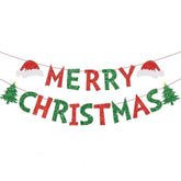 Glitter Merry Christmas Banner Merry Christmas Letter Sign Merry Xmas Banner For Christmas Party Decorations